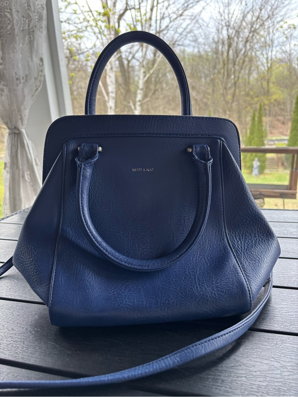 Matt & Nat Deep Navy Top-Handle Satchel